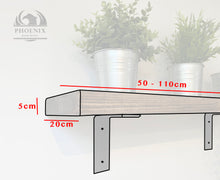 Load image into Gallery viewer, Chunky Shelf -- 90 degree brackets -- 20cm deep