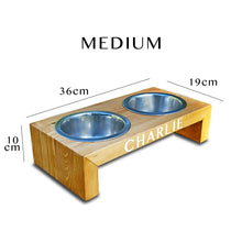 Load image into Gallery viewer, Personalised Waterfall Dog Bowl Table