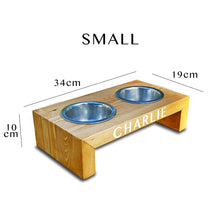 Load image into Gallery viewer, Personalised Waterfall Dog Bowl Table