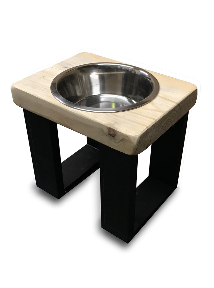 Single Modern Chunky Dog Bowl Table