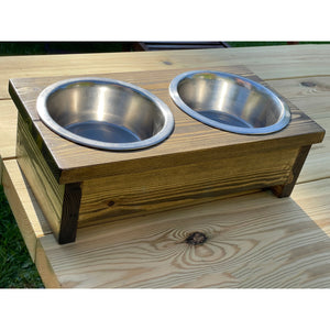 Compact Personalised Dog Bowl Table