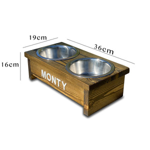 Compact Personalised Dog Bowl Table