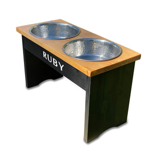 Personalised Deluxe Dog Bowl Table