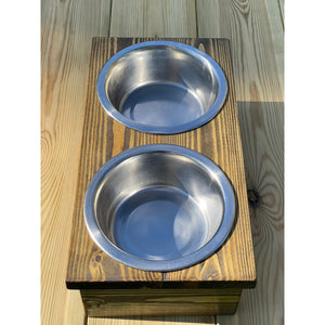 Compact Personalised Dog Bowl Table